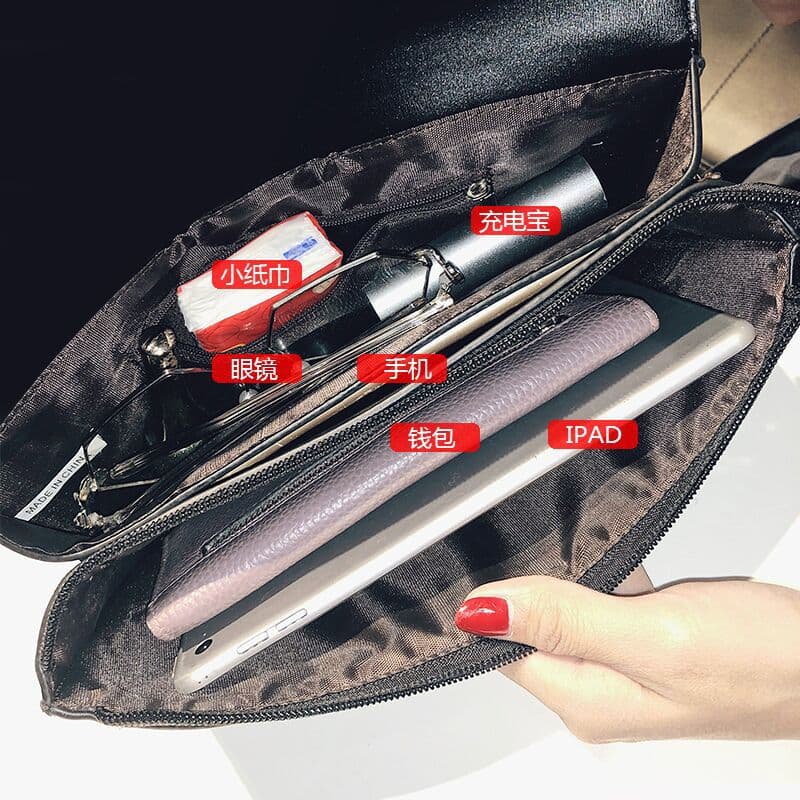 Nova bolsa de ombro feminina de couro PU para eventos noturnos. 5