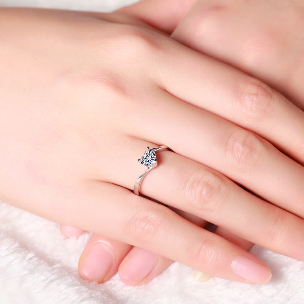Anel cor Diamante 4