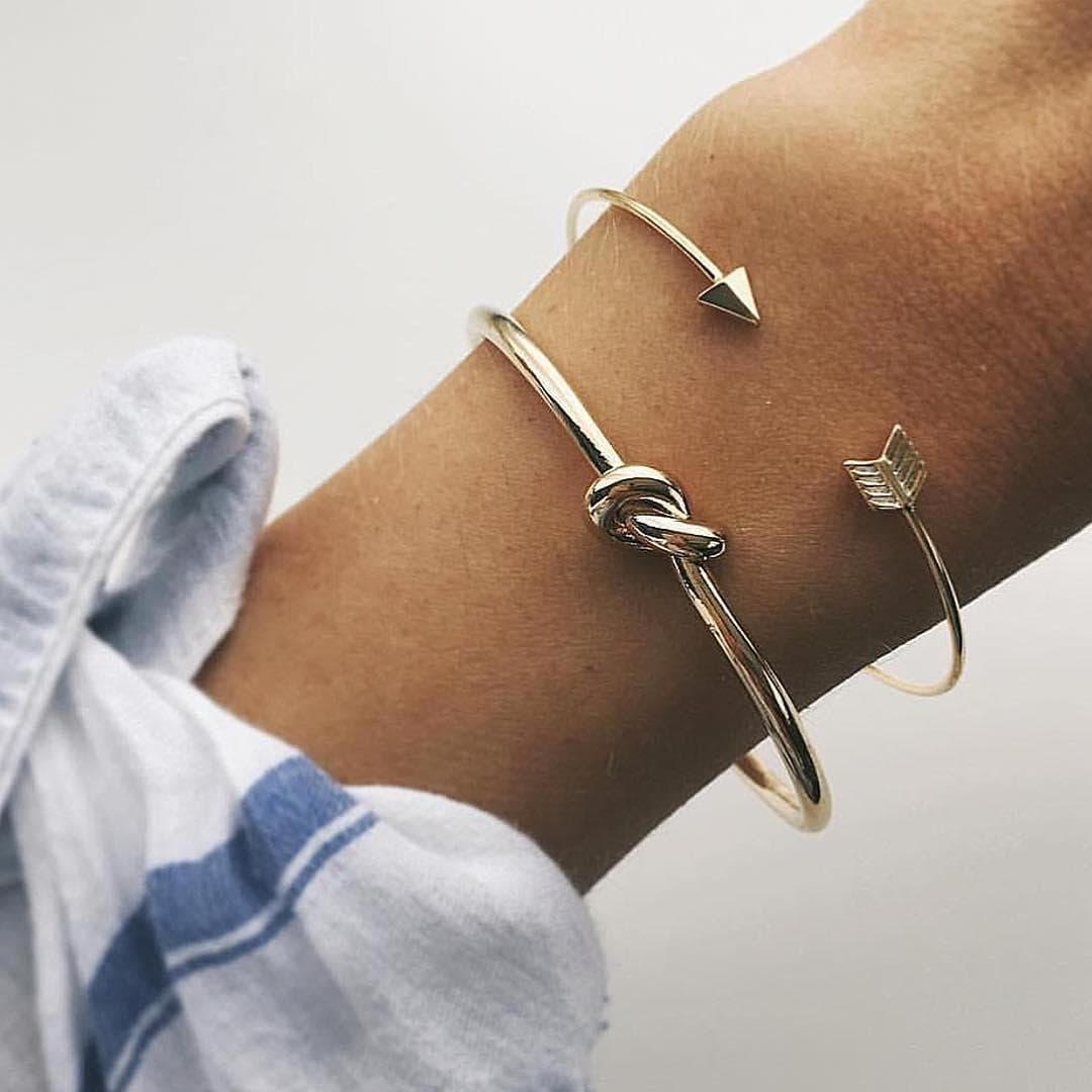 Women'S Vintage Cuff Arrow Knotted Pulseira