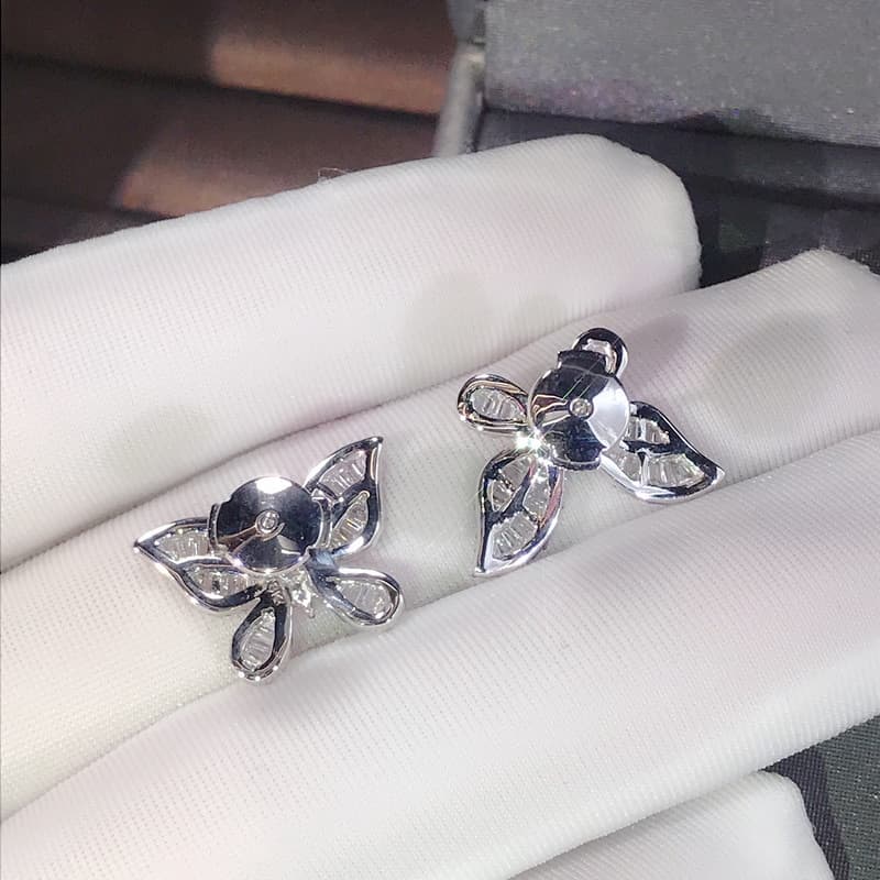 Brincos de borboleta com diamantes para mulheres 2