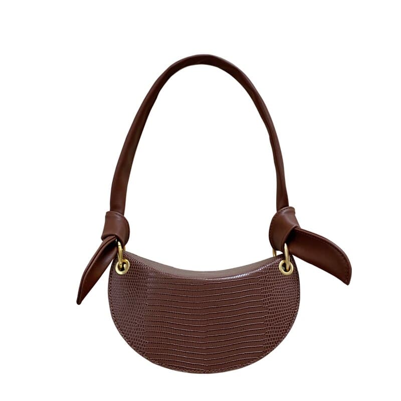 Bolsa feminina de ombro única, estilo meia-lua, que combina com tudo. 5