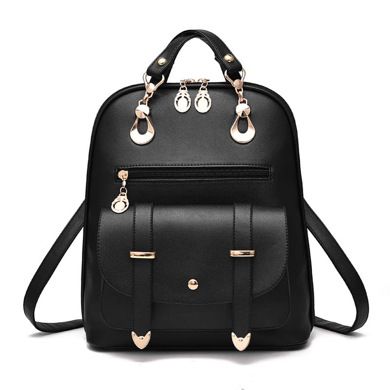 Female Bolsa Moda Pu Leather Dual-Use Backpack