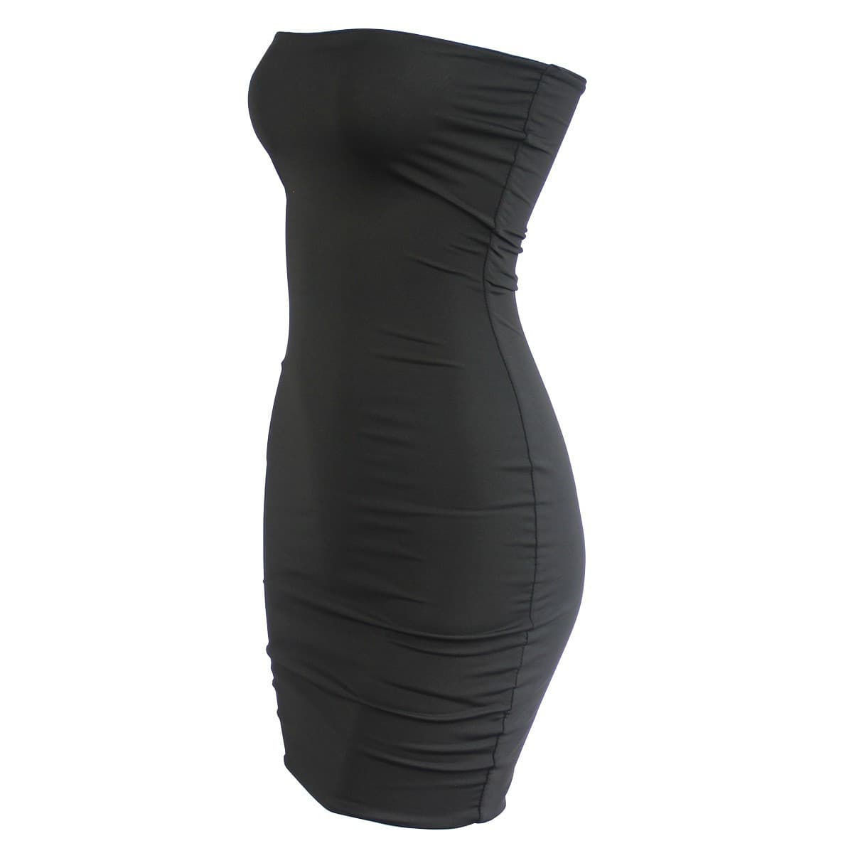 Vestido curto feminino sexy com costas abertas e sem alças para festa 5