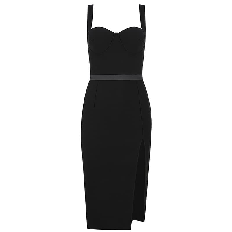 Novo vestido bandage preto elegante e sexy para mulheres, perfeito para o verão. 2
