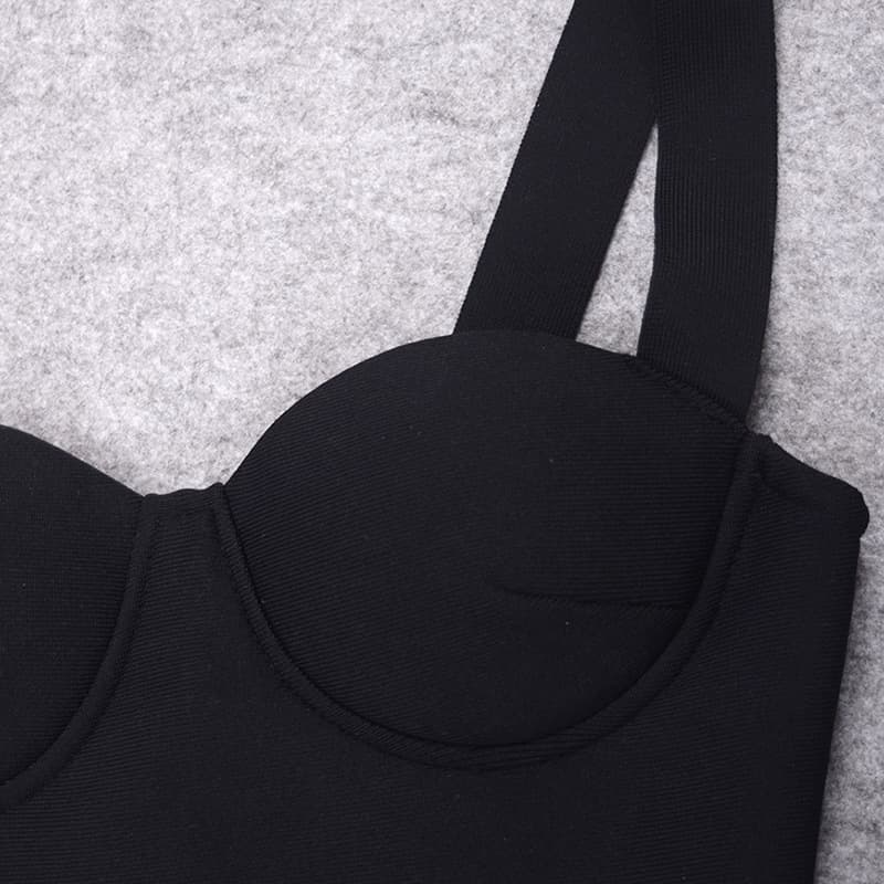 Novo vestido bandage preto elegante e sexy para mulheres, perfeito para o verão. 4
