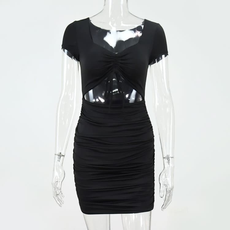 Vestido feminino sexy, modelo justo para festa, preto, ideal para o verão. 4