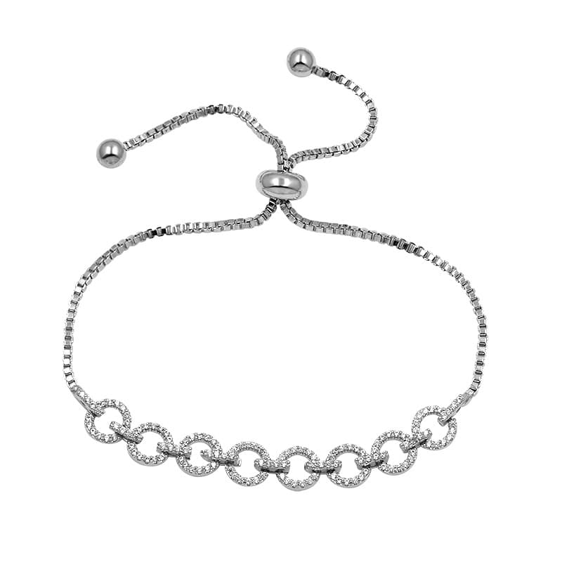 Pulseira feminina de personalidade simples com zircônia. 2