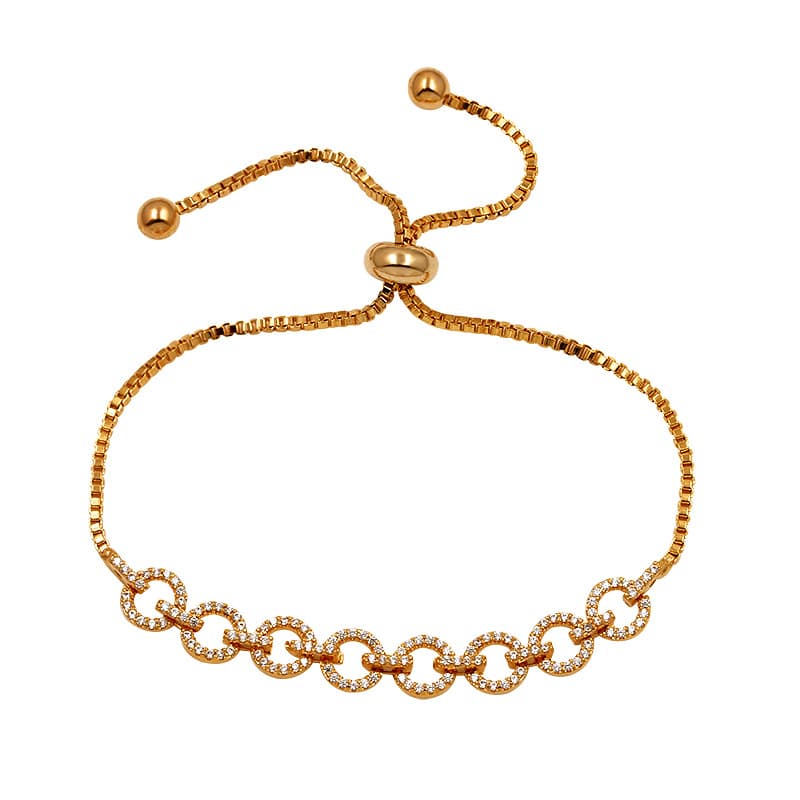 Pulseira feminina de personalidade simples com zircônia.