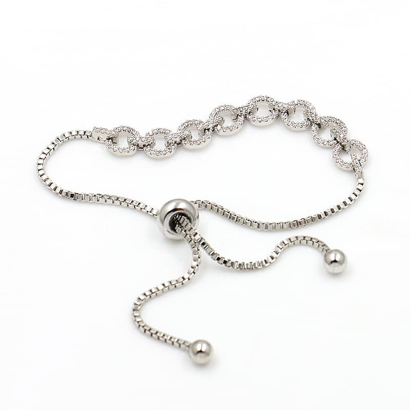 Pulseira feminina de personalidade simples com zircônia. 4