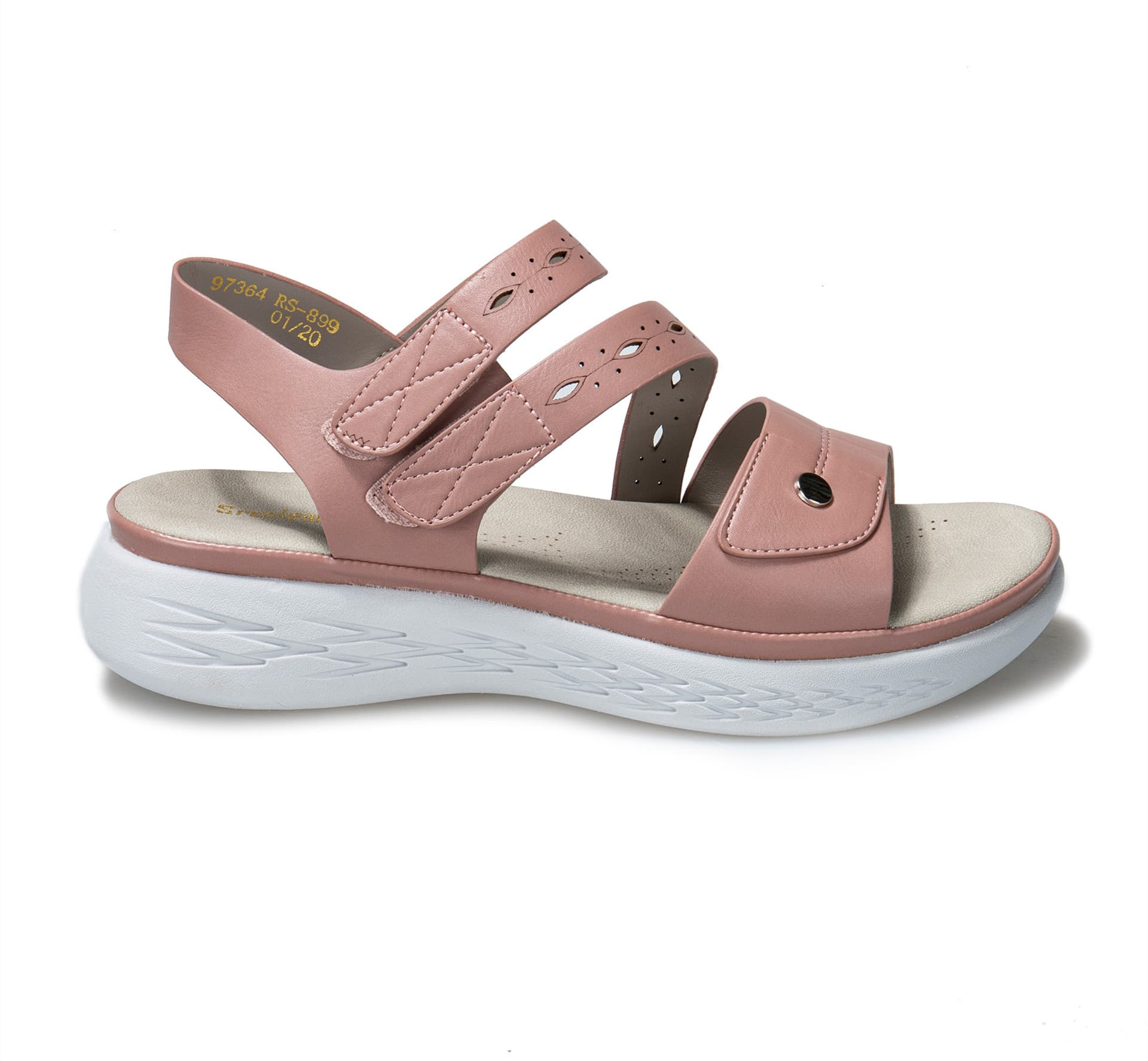 Chinelo feminino de dedo com salto baixo e plano 2