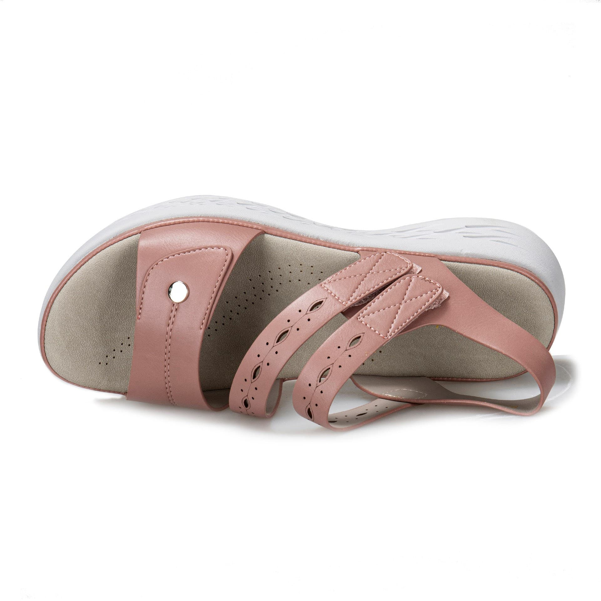 Chinelo feminino de dedo com salto baixo e plano 3
