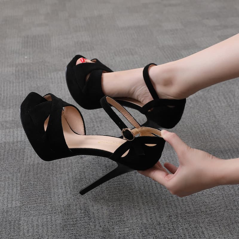 Stiletto High Heels Women'S Fish Mouth Platform Sandals
