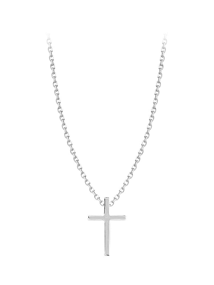 Colar feminino com pingente de cruz de personalidade simples