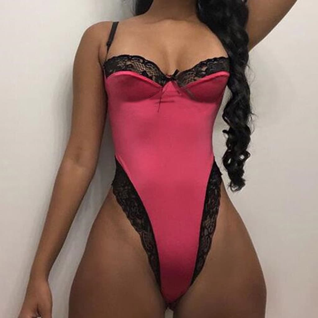 Body sexy com detalhes em renda Linglace 5