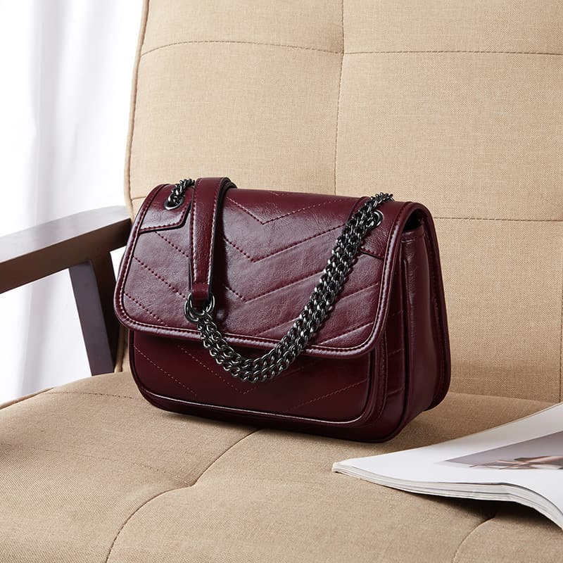 Bolsa feminina de couro bovino, bolsa de ombro feminina 3