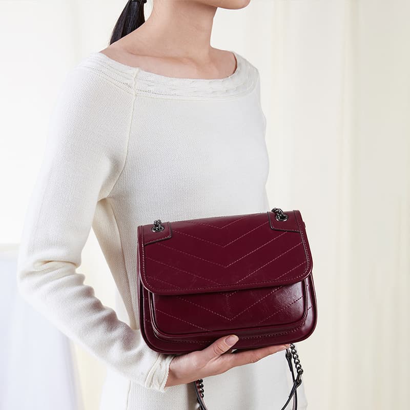 Bolsa feminina de couro bovino, bolsa de ombro feminina 6