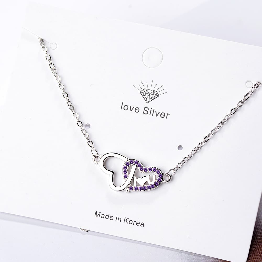 Coração Bijuterias Love Colar Feminino Moda Coreana 4