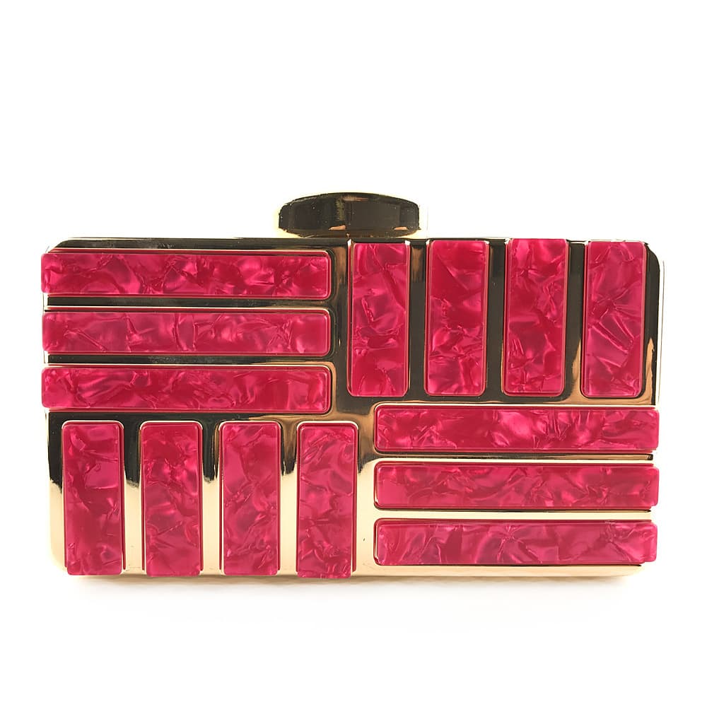 Bolsa de mão feminina em acrílico dourado, modelo clutch, nova bolsa de ombro da moda. 3