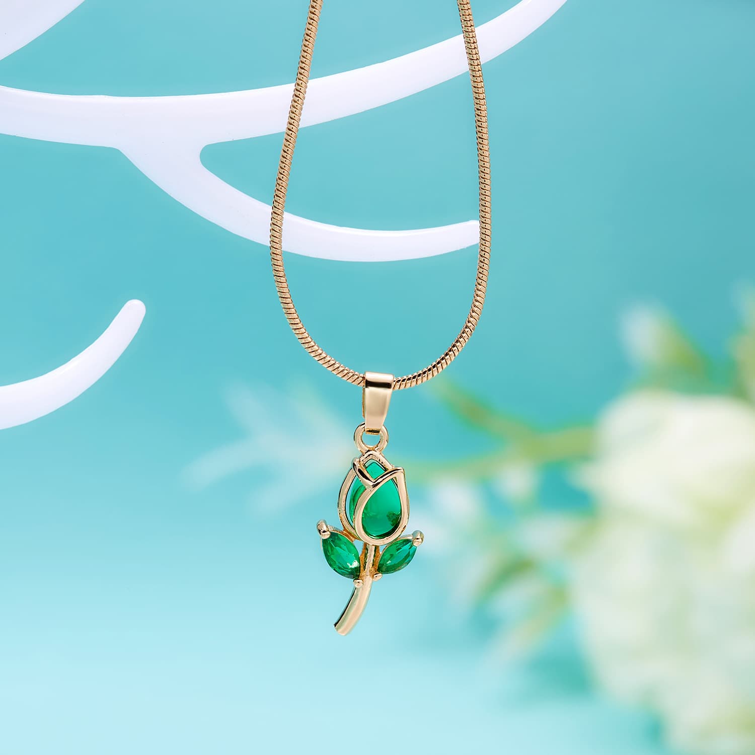 Colar elegante de tulipas para mulheres 3