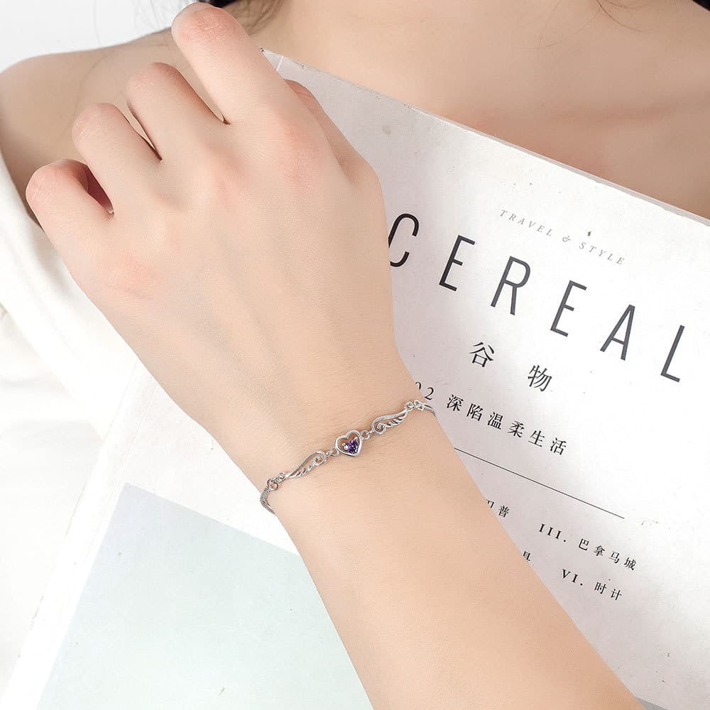 Pulseira de coração feminina da moda 5