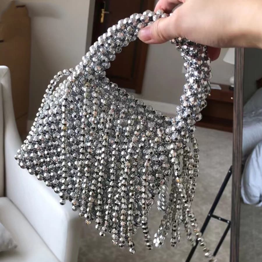 Bolsa de acrílico com franjas 5