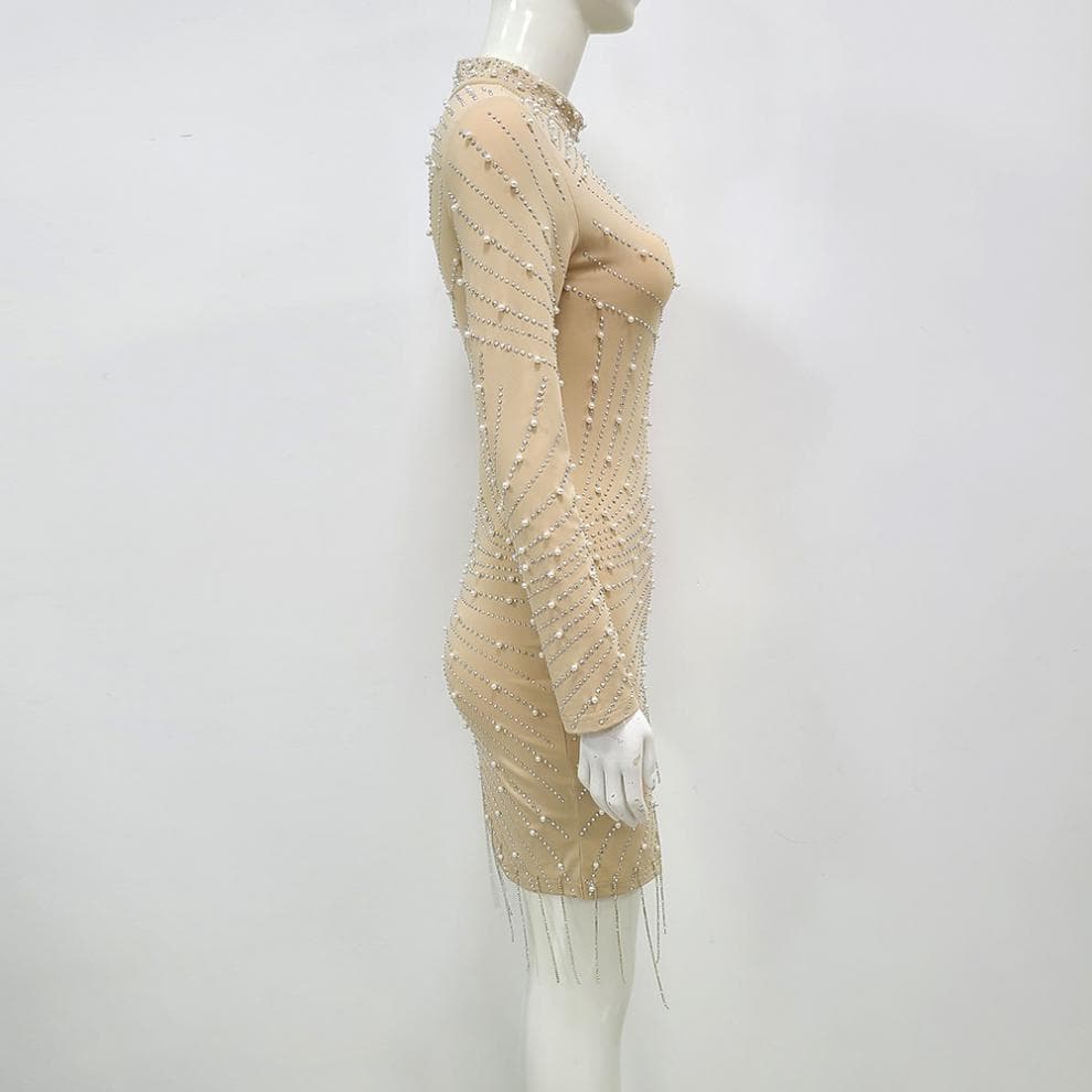 Vestido Curto Heavy Com Pérolas Virada 2027 8