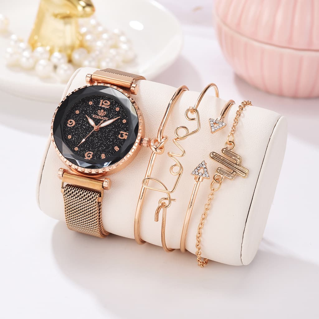 Feminino Watches Starry Sky Magnet Buckle Moda Pulseira Wris