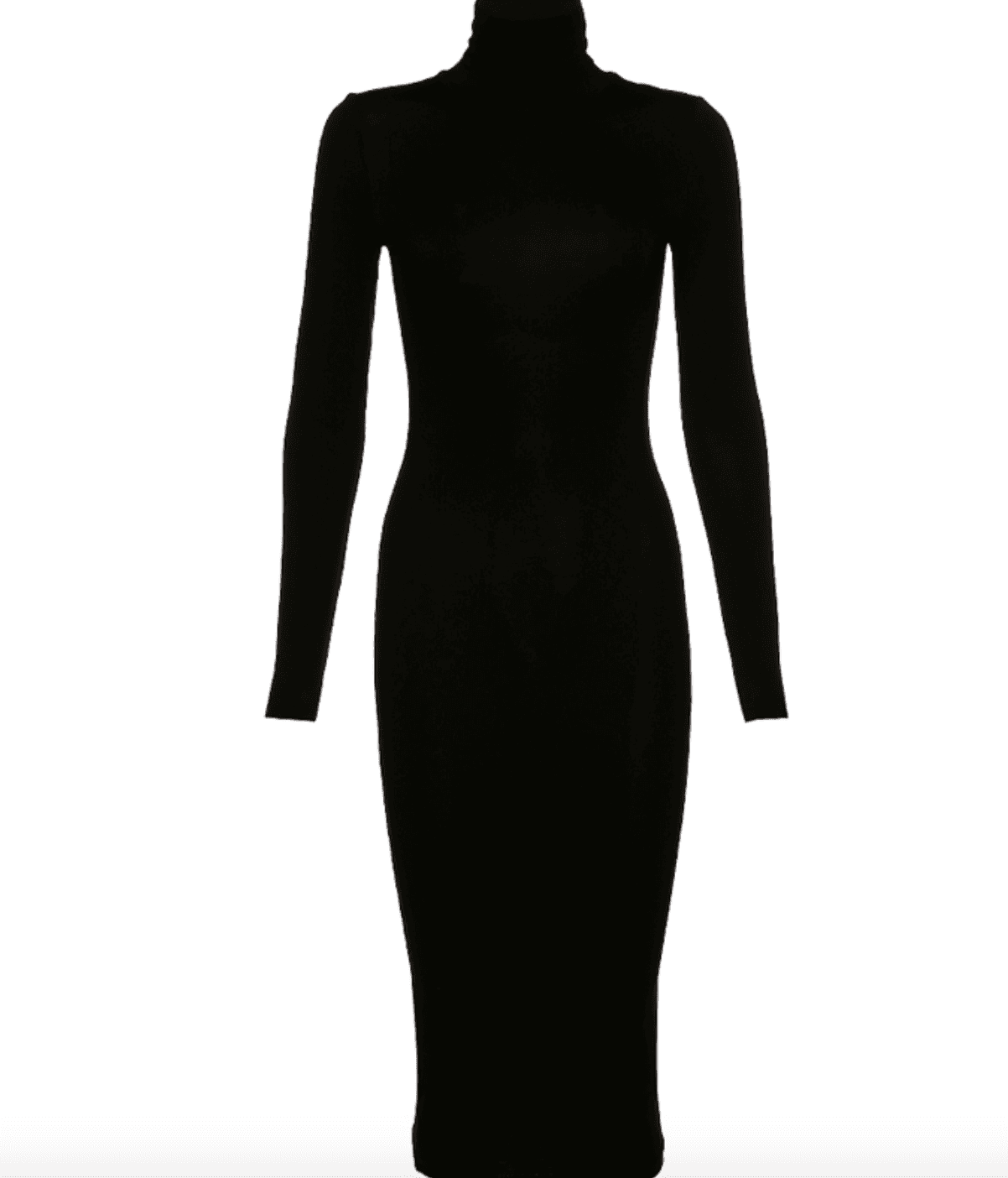 Vestido feminino de gola alta e mangas compridas para outono e inverno, com uma saia de baixo minimalista. 6