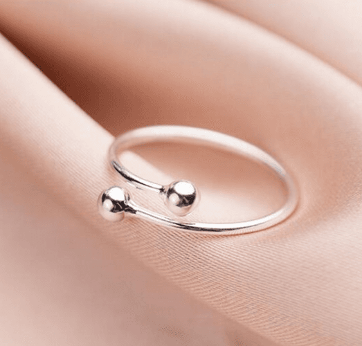 Anel cor prata S925
