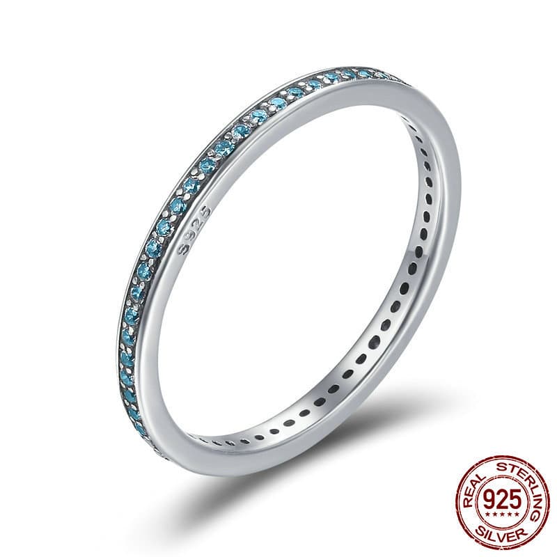 Anel cor prata S925 7