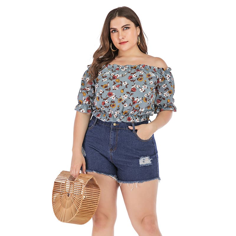 Top feminino sexy sem alças e com ombros à mostra
