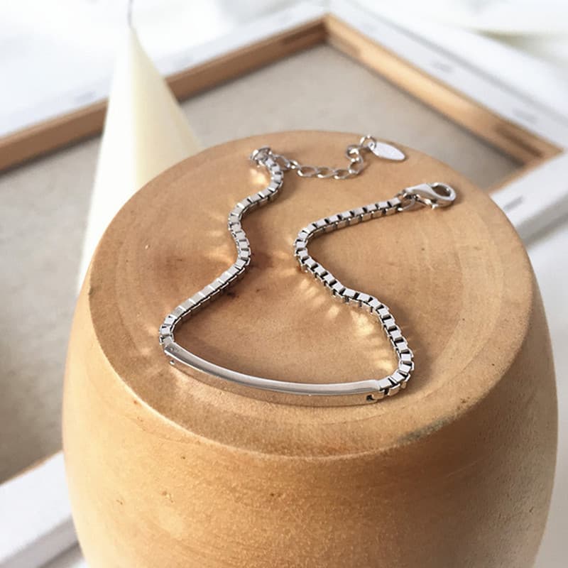 Pulseira feminina em cor prata 925 3