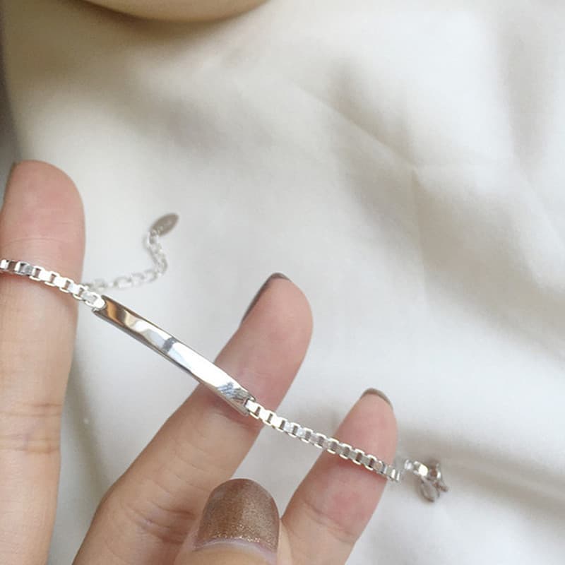 Pulseira feminina em cor prata 925 4