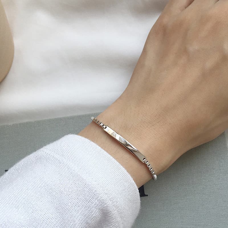 Pulseira feminina em cor prata 925 5