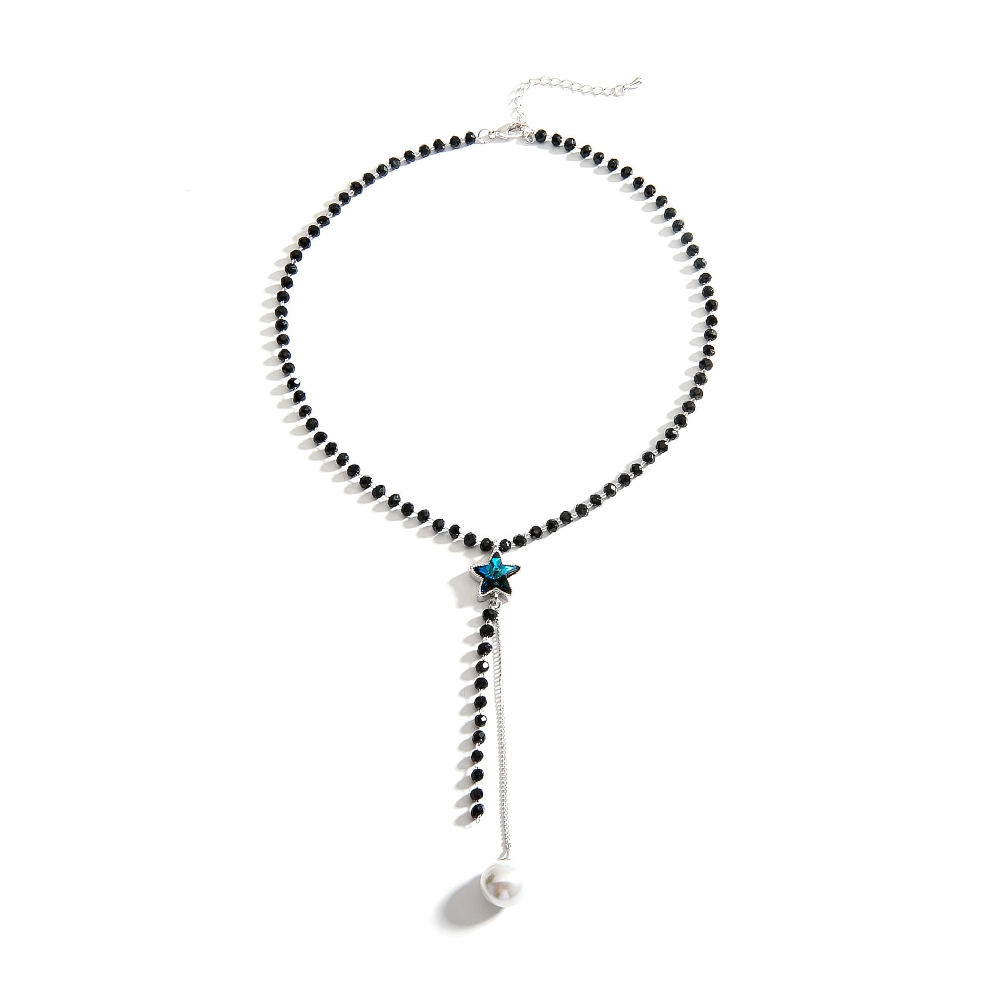 Colar feminino de cristal com vento frio