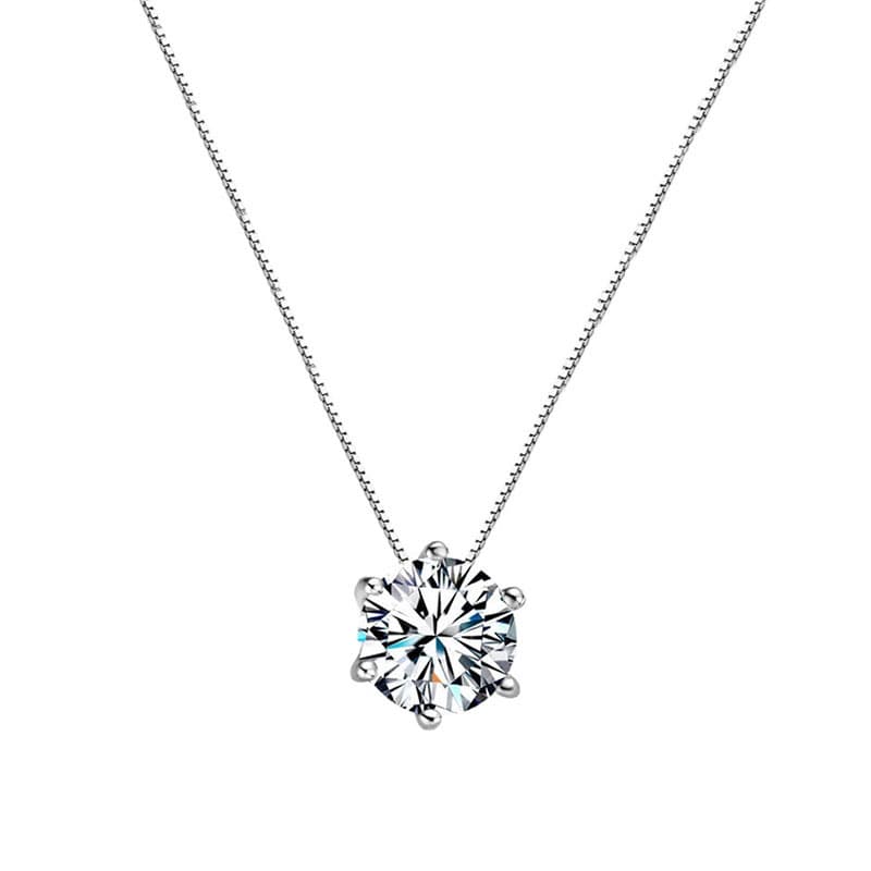 Colar feminino com um único diamante. 4