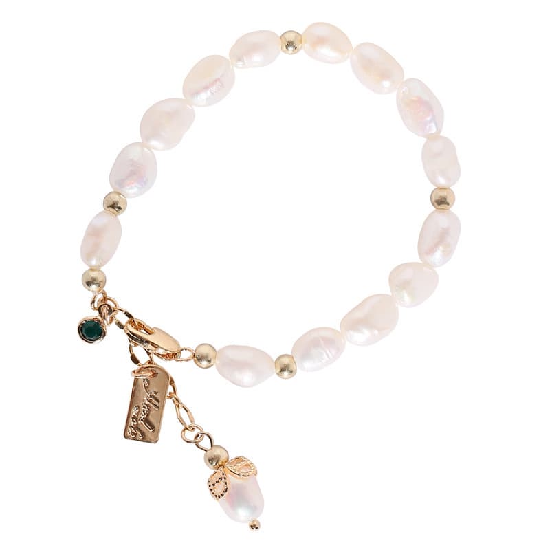 Pulseira feminina de pérolas barrocas de água doce 3