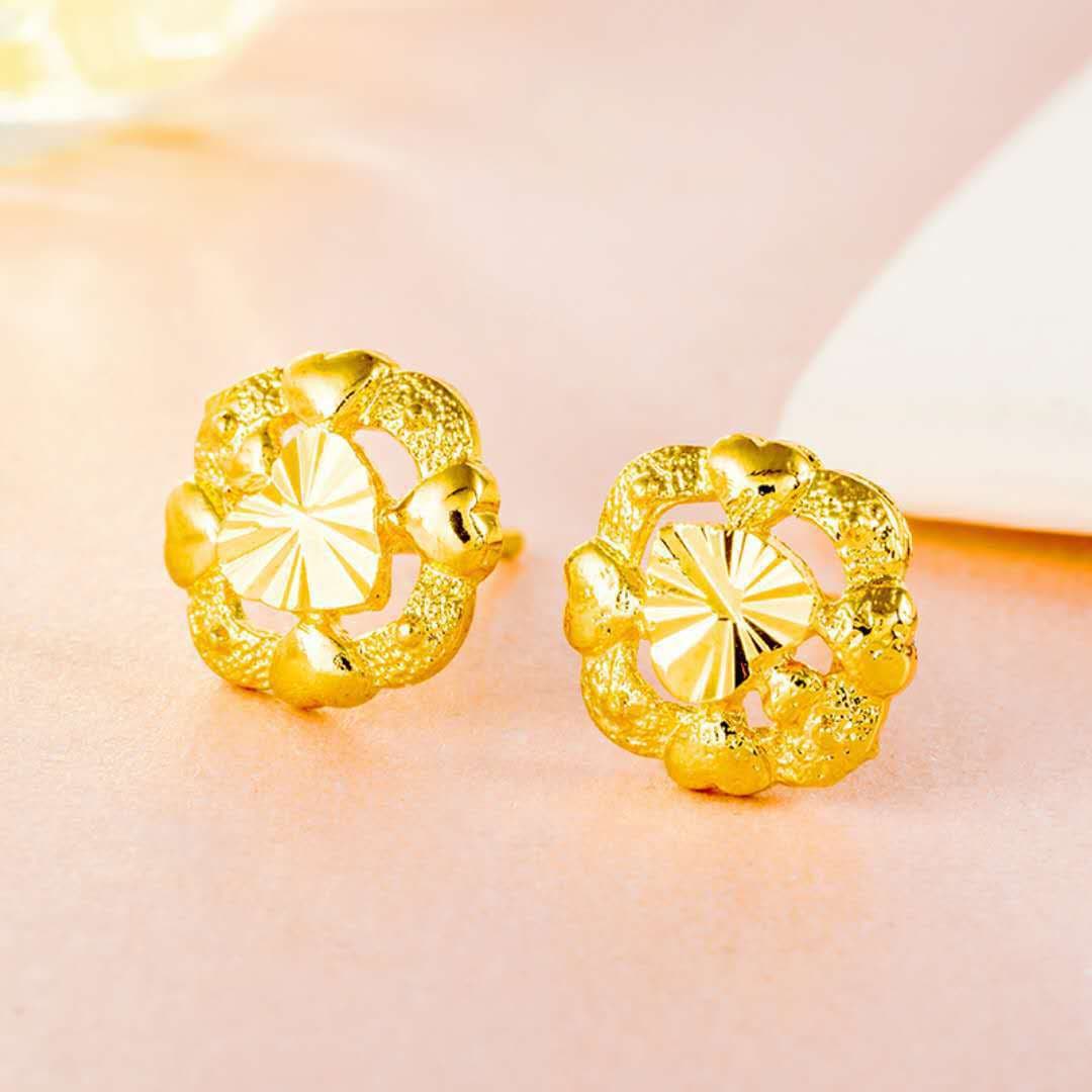 24k Gold Plated Earrings Euro Gold Joias New Popular Earrings