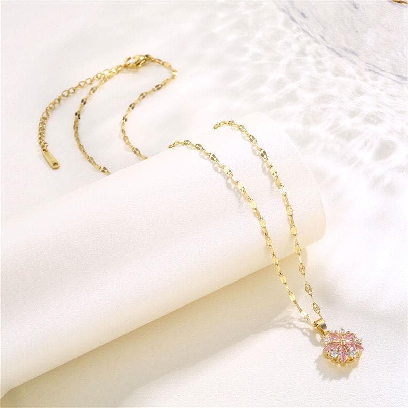 Colar feminino com pingente de floco de neve de cristal, estilo fashion. 3