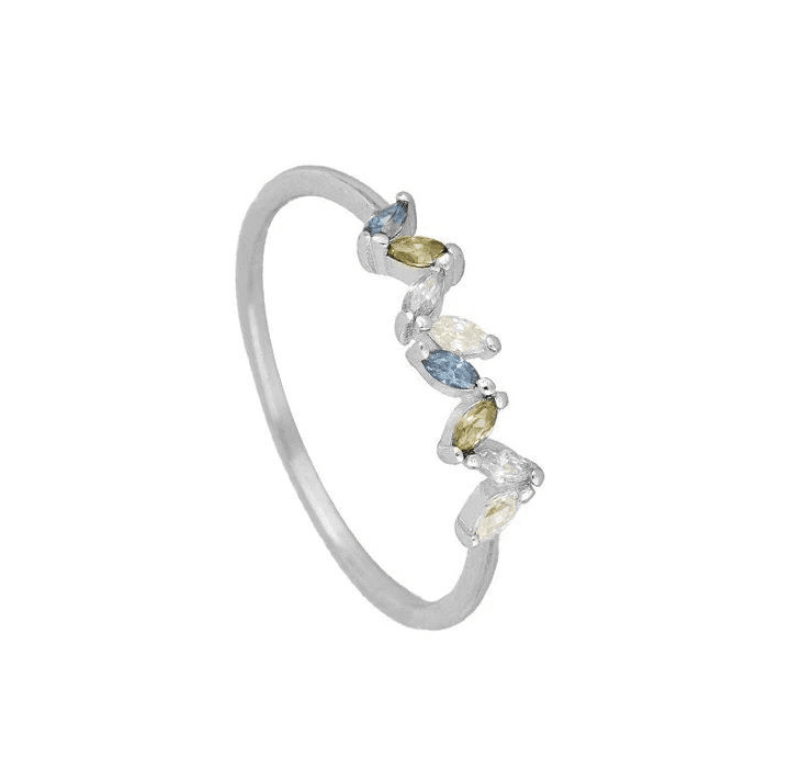Anel de flor de zircônia 3