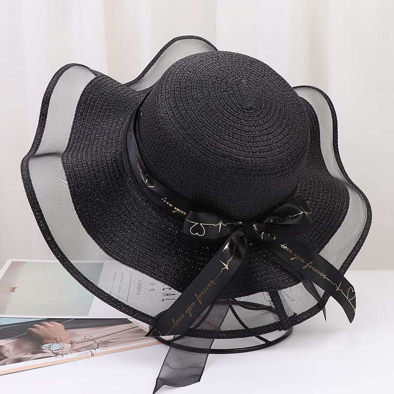 Chapéu de praia feminino com aba larga e proteção solar para atividades ao ar livre. 6