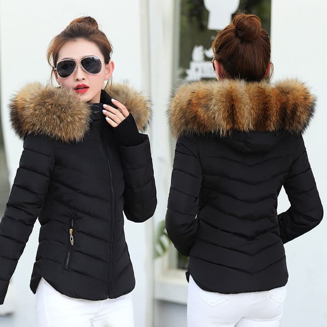 Brown Women'S Parka Jaqueta Inverno Jaqueta Feminino Parkas