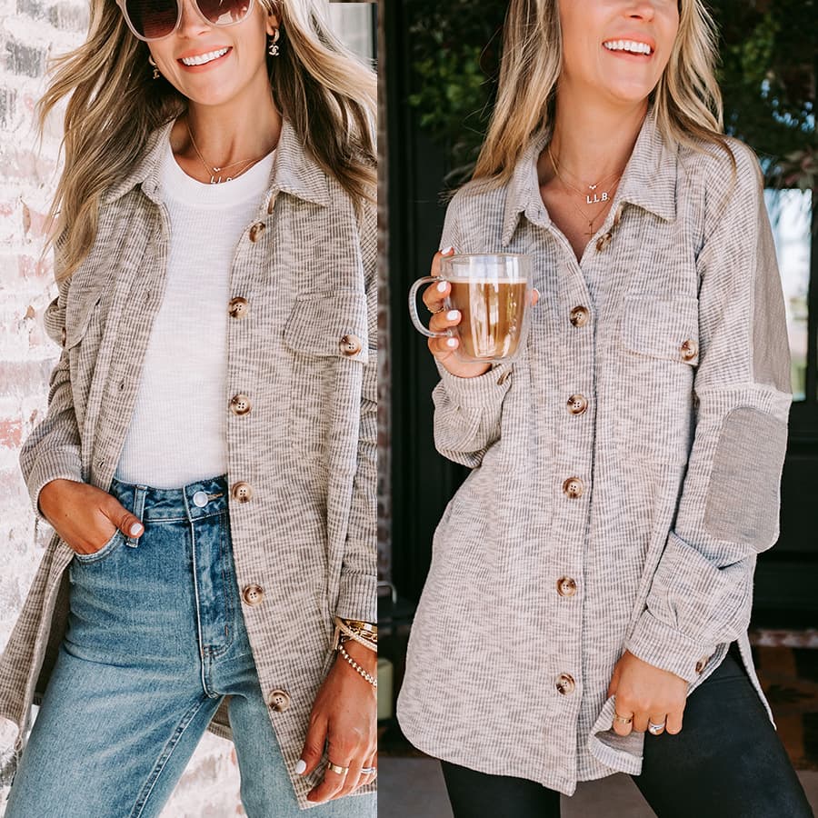 Camisa feminina casual folgada com costura INS e jaqueta de um botão. 4