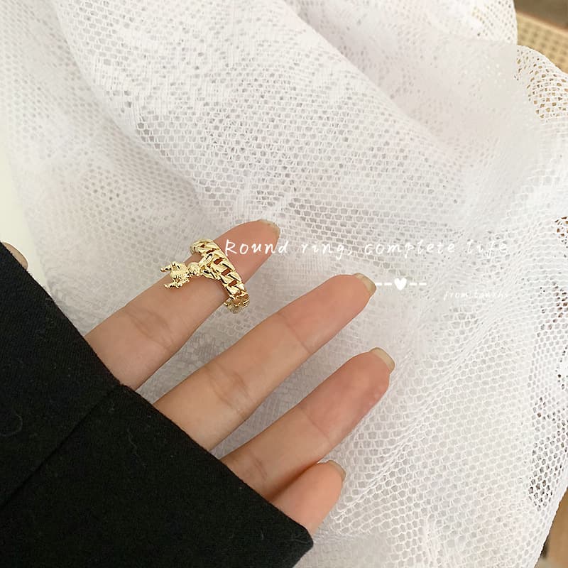 Pulseira de anel de vento frio para mulheres 4