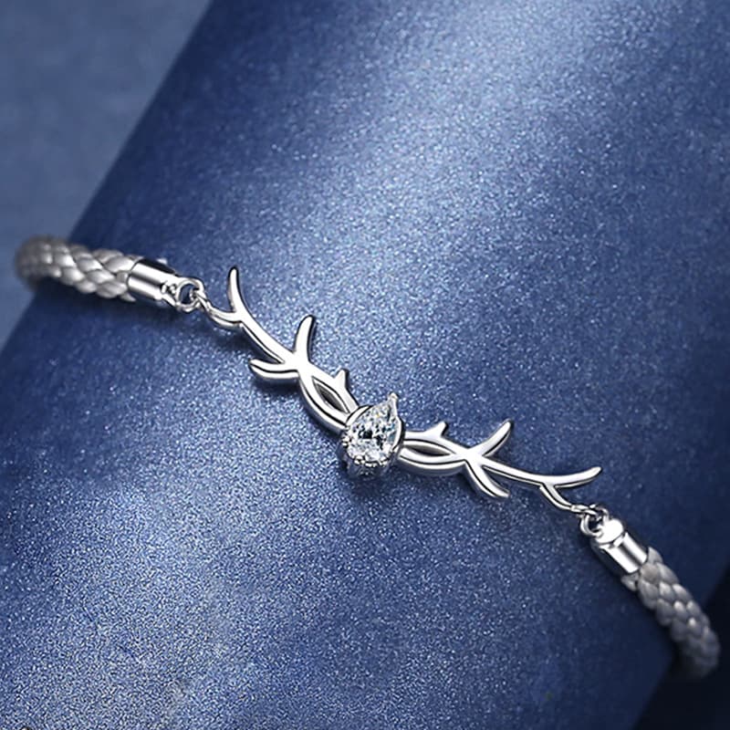 Pulseira de casal feminina em cor prata 5