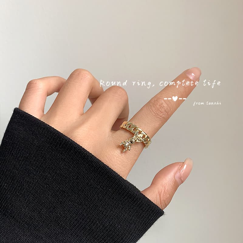 Pulseira de anel de vento frio para mulheres 5