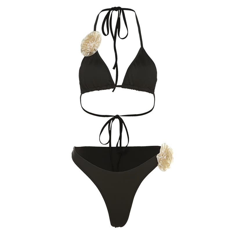 Conjunto de biquíni com calcinha de alças para mulheres 5