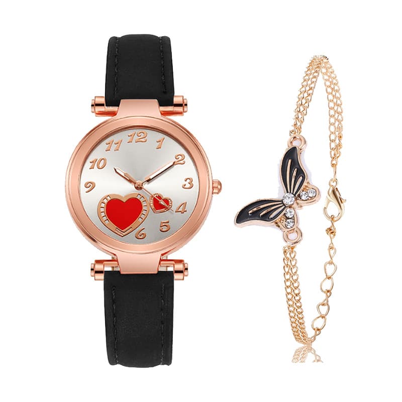 Relógio feminino estilo INS com estampa de amor 3
