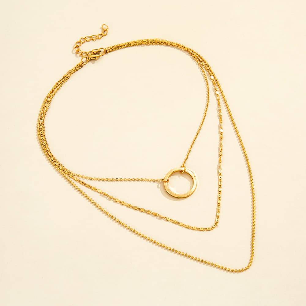 Colar Circular com Corrente para Clavícula Feminino 5