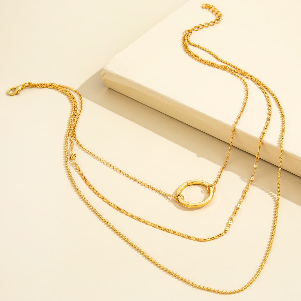 Colar Circular com Corrente para Clavícula Feminino 3
